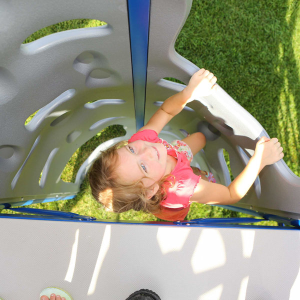 Lifetime Earthtone Hard Top AFrame Swing Set & Reviews Wayfair